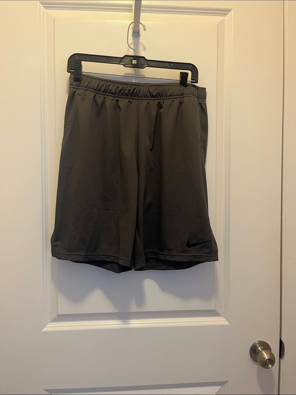 (NWT) Nike Men's Charcoal Athletic Shorts with Black Swoosh